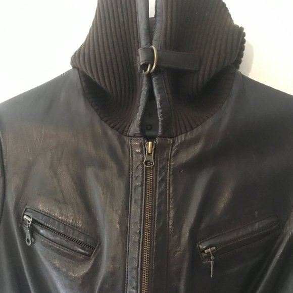 Dark Brown Argentinian Leather Jacket - Picture 1 of 8